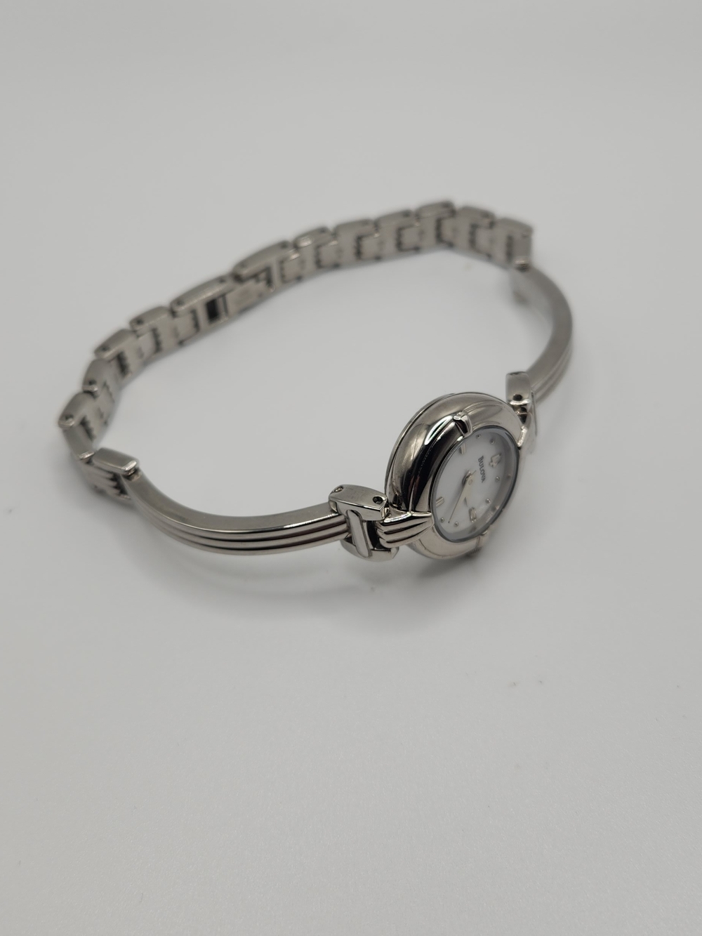 Bulova Women's Silver Bracelet Watch with White Dial